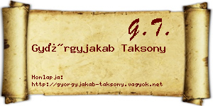 Györgyjakab Taksony névjegykártya